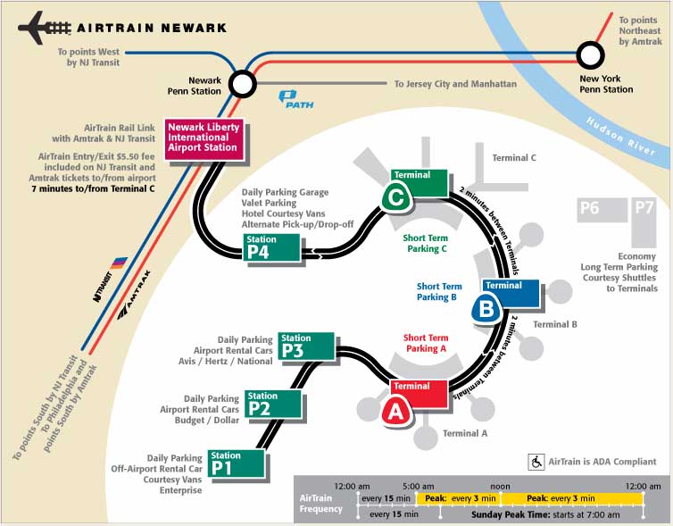 newark airport map